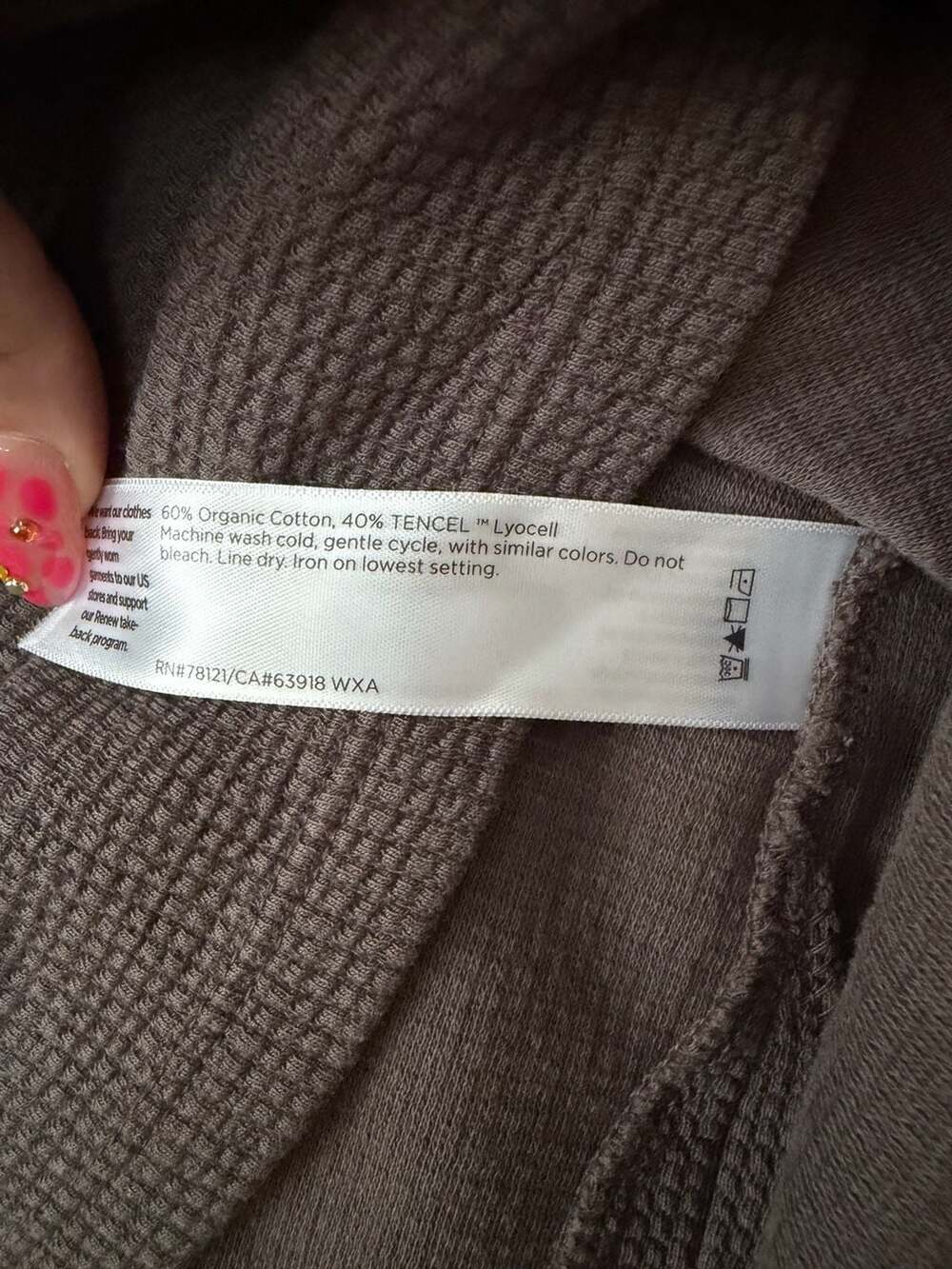 Eileen Fisher Organic Cotton Tencel Lyocell Waffle Knit Funnel Neck - Picture 5 of 6